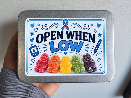 Open When Low Hypo Treatment Storage Tin
